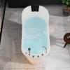 imageEmpava 67Inch Freestanding Whirlpool TubStand Alone Slipper Jetted Bathtub with Lumbar and Cervical Support 560Watt PlugandPlay ETL Certified