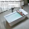 imageEmpava 67quot Bathtub Acrylic SPA Tub by Empava  Back to Wall Bathtubs with Custom Contemporary Design White