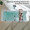 imageEmpava 67quot Bathtub Acrylic SPA Tub by Empava  Back to Wall Bathtubs with Custom Contemporary Design White