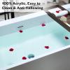imageEmpava 67quot Bathtub Acrylic SPA Tub by Empava  Back to Wall Bathtubs with Custom Contemporary Design White