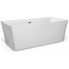 imageEmpava 67quot Bathtub Acrylic SPA Tub by Empava  Back to Wall Bathtubs with Custom Contemporary Design White
