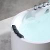 imageEmpava 67quot Freestanding Whirlpool Bathtub with Hydromassage Adjustable Water Jets Luxury Acrylic Massage SPA Soaking Bath Tub in White Double Ended
