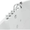 imageEmpava 67quot Freestanding Whirlpool Bathtub with Hydromassage Adjustable Water Jets Luxury Acrylic Massage SPA Soaking Bath Tub in White Double Ended