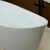 imageEmpava 67quot Luxury Modern Bathroom Freestanding White Color Acrylic Bathtub Soaking SPA Tub With Drain and Overflow59 InCurved1518