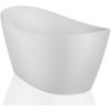 imageEmpava 67quot Luxury Modern Bathroom Freestanding White Color Acrylic Bathtub Soaking SPA Tub With Drain and Overflow67 InCurved1518