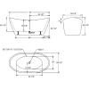 imageEmpava 67quot Luxury Modern Bathroom Freestanding White Color Acrylic Bathtub Soaking SPA Tub With Drain and Overflow67 InCurved1518