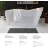 imageEmpava 67quot Luxury Modern Bathroom Freestanding White Color Acrylic Bathtub Soaking SPA Tub With Drain and Overflow67 InStreamline1527