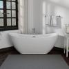 imageEmpava 67quot Luxury Modern Bathroom Freestanding White Color Acrylic Bathtub Soaking SPA Tub With Drain and Overflow69 InCurved1603
