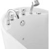 imageEmpava 67quotx 30quot Freestanding Whirlpool Tub560W Stand Alone Jetted BathtubSlipper Shape with Lumbar and Cervical Support with 110V Power Plug ETL Certified
