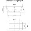 imageEmpava 69 Inch Freestanding Bathtub  Acrylic Free Standing Soaking Tubs with Contemporary Design White59 Inch