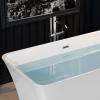 imageEmpava 69 Inch Freestanding Bathtub  Acrylic Free Standing Soaking Tubs with Contemporary Design White59 Inch