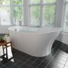 imageEmpava 69 Inch Freestanding Bathtub  Acrylic Free Standing Soaking Tubs with Contemporary Design White67inch