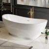 imageEmpava 69 Inch Freestanding Bathtub  Acrylic Free Standing Soaking Tubs with Contemporary Design White69 Inch