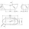 imageEmpava 69 Inch Freestanding Luxury Acrylic Soaking SPA Tub Modern Stand Alone Bathtubs Model 69FT1603 White