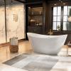 imageEmpava 69quot Freestanding Bathtub Luxury Acrylic Soaking Tub Modern StandAlone Design Glossy White  cUPC Certified59 Inch with LED