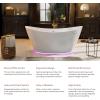 imageEmpava 69quot Freestanding Bathtub Luxury Acrylic Soaking Tub Modern StandAlone Design Glossy White  cUPC Certified59 Inch with LED