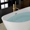 imageEmpava 69quot Freestanding Bathtub Luxury Acrylic Soaking Tub Modern StandAlone Design Glossy White  cUPC Certified59 Inch with LED