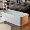 imageEmpava 69quot Freestanding Bathtub Luxury Acrylic Soaking Tub Modern StandAlone Design Glossy White  cUPC Certified67 Inch
