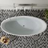 imageEmpava 69quot Freestanding Bathtub Luxury Acrylic Soaking Tub Modern StandAlone Design Glossy White  cUPC CertifiedFT518
