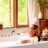 imageEmpava 72quot x 48quot Whirlpool Tub 2 Person Jetted Bathtub Hydro Massage ampamp Chromatherapy ETL Certified 3 Sided Apron Acrylic  1125 Watt 110 Gallons Left Drain67 InchJT351LEDNew