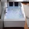 imageEmpava 72quot x 48quot Whirlpool Tub 2 Person Jetted Bathtub Hydro Massage ampamp Chromatherapy ETL Certified 3 Sided Apron Acrylic  1125 Watt 110 Gallons Left Drain72 InchJT367LEDOld