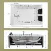 imageEmpava 72quot x 48quot Whirlpool Tub 2 Person Jetted Bathtub Hydro Massage ampamp Chromatherapy ETL Certified 3 Sided Apron Acrylic  1125 Watt 110 Gallons Left Drain72 InchJT367LEDOld