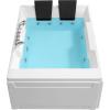 imageEmpava 72quot x 48quot Whirlpool Tub 2 Person Jetted Bathtub Hydro Massage ampamp Chromatherapy ETL Certified 3 Sided Apron Acrylic  1125 Watt 110 Gallons Left Drain72 InchJT367LEDOld