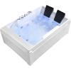 imageEmpava 72quot x 48quot Whirlpool Tub 2 Person Jetted Bathtub Hydro Massage ampamp Chromatherapy ETL Certified 3 Sided Apron Acrylic  1125 Watt 110 Gallons Left Drain72 InchJT367LEDNew
