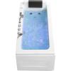 imageEmpava Acrylic Whirlpool Bathtub 67 Jetted Tub with Heater Hydro Massage ampamp Chromatherapy White Modern Freestanding Jetted Air Bathtub