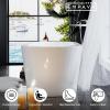 imageEmpava Bathtub 59quot Soaking Tub Acrylic Free Standing Tub with Center Drain and OverflowContemporary Design Bathtubs for Bathroom cUPC Certified Glossy White Pack of 1Glossy White
