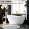imageEmpava Bathtub 67quot Soaking Tub Acrylic Free Standing Tub with Center Drain and Overflow Contemporary Design Bathtub for Bathroom cUPC Certified Glossy WhiteCenter Drain Bathtub