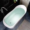 imageEmpava Bathtub 67quot Soaking Tub Acrylic Free Standing Tub with Center Drain and Overflow Contemporary Design Bathtub for Bathroom cUPC Certified Glossy WhiteEnd Drain Bathtub
