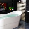 imageEmpava Bathtub 67quot Soaking Tub Acrylic Free Standing Tub with Center Drain and Overflow Contemporary Design Bathtub for Bathroom cUPC Certified Glossy WhiteEnd Drain Bathtub