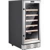 imageEmpava Chiller 15 inch Mini Single Zone Fridge for 31 Bottles Built in or Freestanding Wine Cooler Stainless Steel Glass Door Quiet Operation Compressor Adjust Temperature