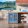 imageEmpava Cooler Refrigerator 160 Bottles Dual Zone Built in or Freestanding Compressor Wine Fridge Chiller in Stainless Steel 24 Inch30in Dual Zone