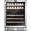 imageEmpava Cooler Refrigerator 160 Bottles Dual Zone Built in or Freestanding Compressor Wine Fridge Chiller in Stainless Steel 24 Inch45 Bottles Dual Zone