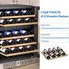 imageEmpava Cooler Refrigerator 160 Bottles Dual Zone Built in or Freestanding Compressor Wine Fridge Chiller in Stainless Steel 24 Inch46 Bottles Dual Zone