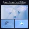 imageEmpava Corner Whirlpool Bathtub  2 Person Jetted Tub With 10 Jets Heater Light Spa Bath Hydro Massage With Chroma Therapy