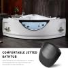 imageEmpava Corner Whirlpool Bathtub  2 Person Jetted Tub With 10 Jets Heater Light Spa Bath Hydro Massage With Chroma Therapy