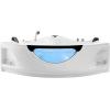 imageEmpava Corner Whirlpool Bathtub with Heater2 Person 59quot Jetted Tub with LightSpa Hydromassage with ChromatherapyAcrylicWhite ETL Certified59 Inch