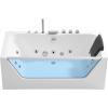 imageEmpava Corner Whirlpool Bathtub with Heater2 Person 59quot Jetted Tub with LightSpa Hydromassage with ChromatherapyAcrylicWhite ETL Certified59JT408LED