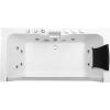 imageEmpava Corner Whirlpool Bathtub with Heater2 Person 59quot Jetted Tub with LightSpa Hydromassage with ChromatherapyAcrylicWhite ETL Certified59JT408LED