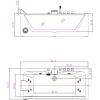 imageEmpava Corner Whirlpool Bathtub with Heater2 Person 59quot Jetted Tub with LightSpa Hydromassage with ChromatherapyAcrylicWhite ETL Certified59JT408LED
