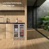 imageEmpava Dual Zone Wine Cooler and Beverage Refrigerator Freestanding or Under Counter Fridge with Glass Door and LED Light 78 Cans and 20 Bottles Capacity 24 Inch Stainless Steel