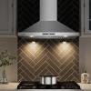 imageEmpava DuctedDuctless Wall Mount Range Hood 30 Inch Kitchen Exhaust Stove Vent with Sealed Aluminum Motor Touch ampamp Remote Control 3Speed 380 CFM Stainless Steel CharcoalFilter Sold SeparatelyRH03