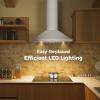 imageEmpava DuctedDuctless WallMount Range Hood 30 Inch 400 CFM 3Speed Push Button Control LED Lights Baffle Filters Plugin Stainless SteelRH05N