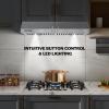 imageEmpava Ductless Under Cabinet Range Hood 30 Inch Convertible Ducted RearTop Vent 300 CFM Push Button Plug in Stainless Steel30 Inch