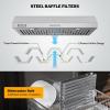 imageEmpava Ductless Under Cabinet Range Hood 30 Inch Convertible Ducted RearTop Vent 300 CFM Push Button Plug in Stainless Steel30 Inch