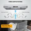 imageEmpava DuctlessDucted Range Hood Under Cabinet 30 Inch Touch Control Timer ampamp Clock Setting 300 CFM 3Speeds Plug in Stainless Steel30 Inch