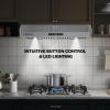 imageEmpava DuctlessDucted Range Hood Under Cabinet 30 Inch Touch Control Timer ampamp Clock Setting 300 CFM 3Speeds Plug in Stainless Steel30 Inch